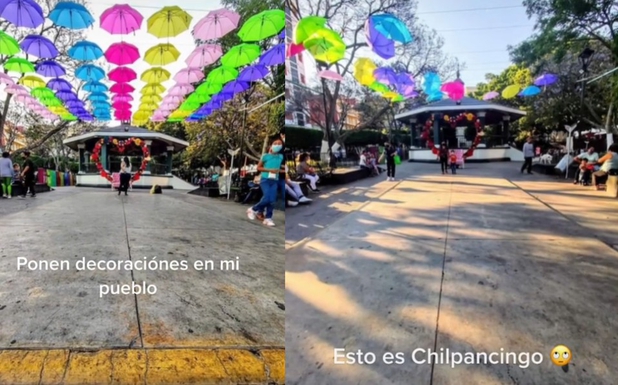 Exponen en TikTok a ladrones de sombrillas de adorno en Chilpancingo