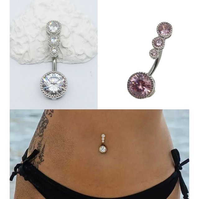 1 Pezzo Anello Per Ombelico Da 14G, In Acciaio Chirurgico - Foto 12