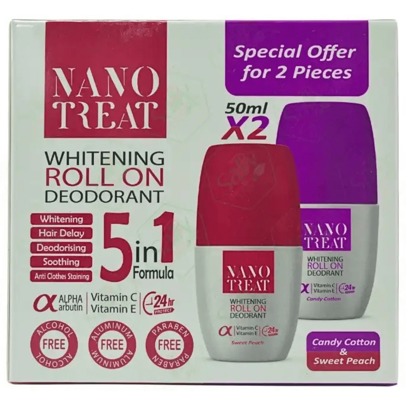 نانوتريت رول اون تفتيح فانيليا + قطن كاندي