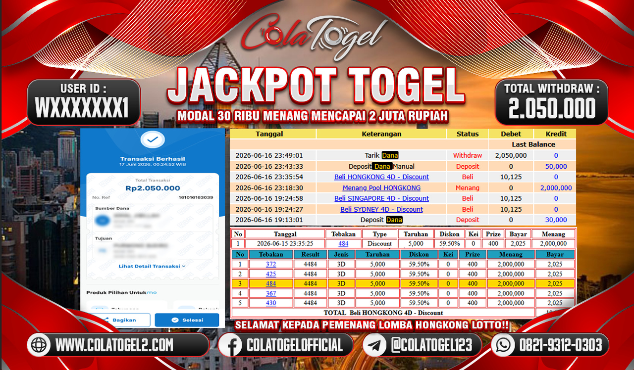 JACKPOT HONGKONG LOTTO!!
