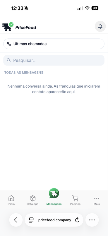 Confirmar pedido no chat