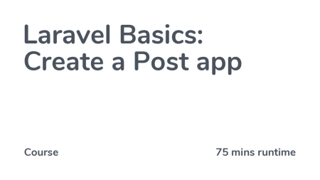 Codecourse - Laravel Basics - Create a Post app