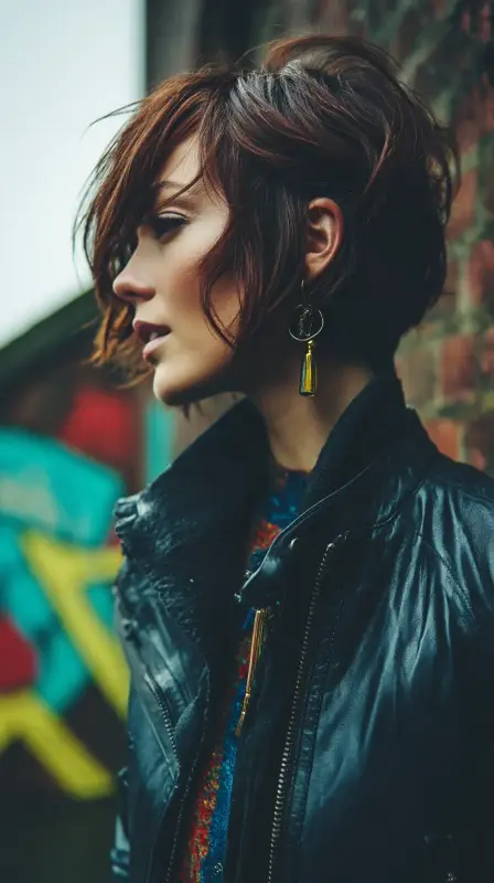 Urban Glamour in a Tousled Bob - Bob Hairstyles for Fine Hair