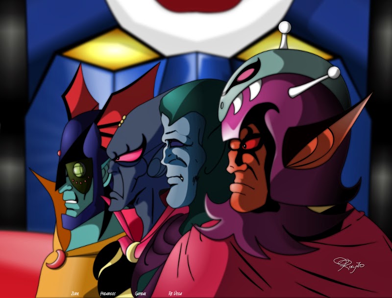 Nemici Goldrake (profilo) Re Vega Gandal Hydargos Zuril 84x64 SMALL