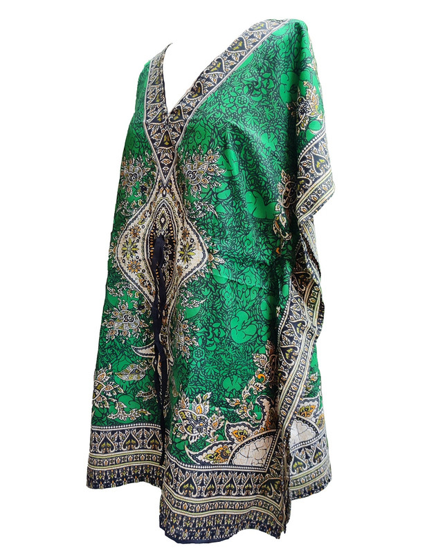 Women Kaftan Short Maxi Kaftan Hippy Boho Tunic Plus Size Dress Nightdress - Picture 16 of 33