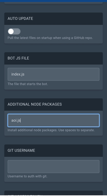 ADDITIONAL NODE PACKAGES- Mobile