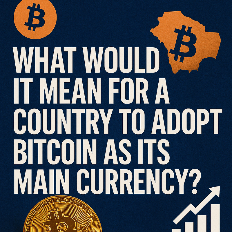 What would it mean for a country to adopt Bitcoin as its main currency?