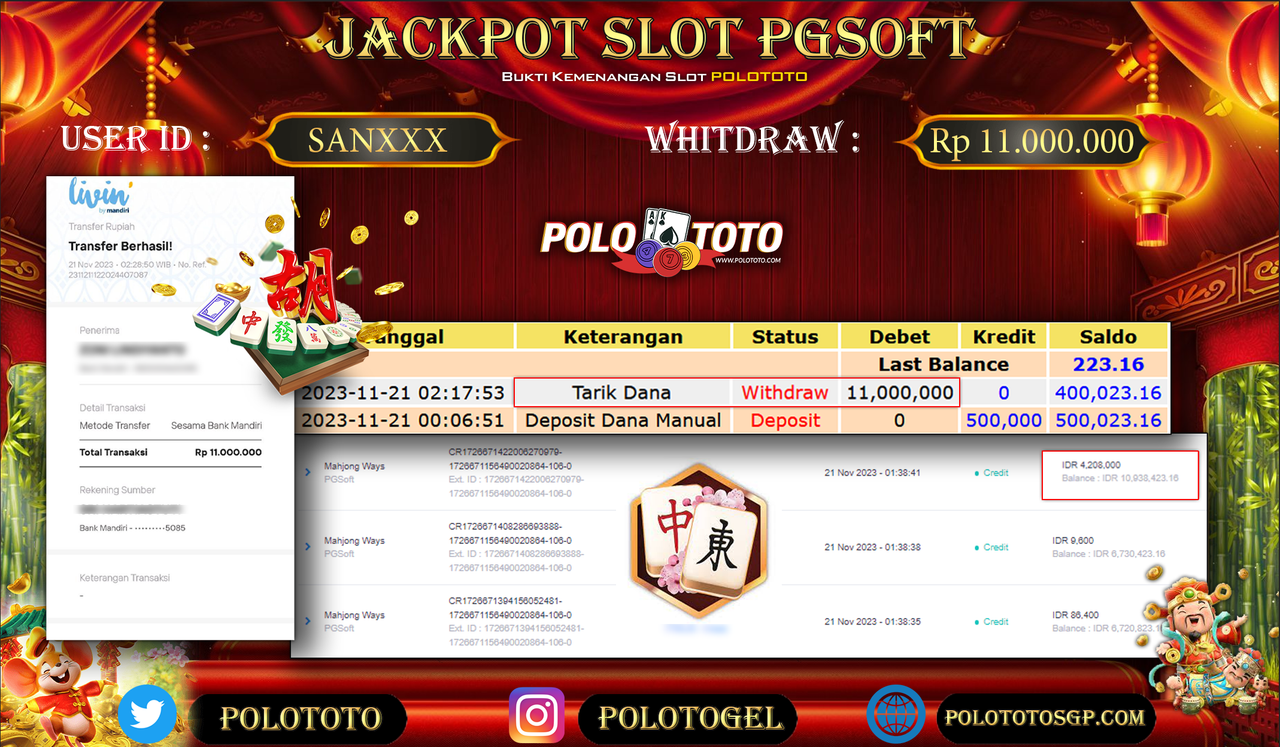BUKTI PEMBAYARAN JACKPOT DIPOLOTOTO DIBAYAR LUNAS!!!