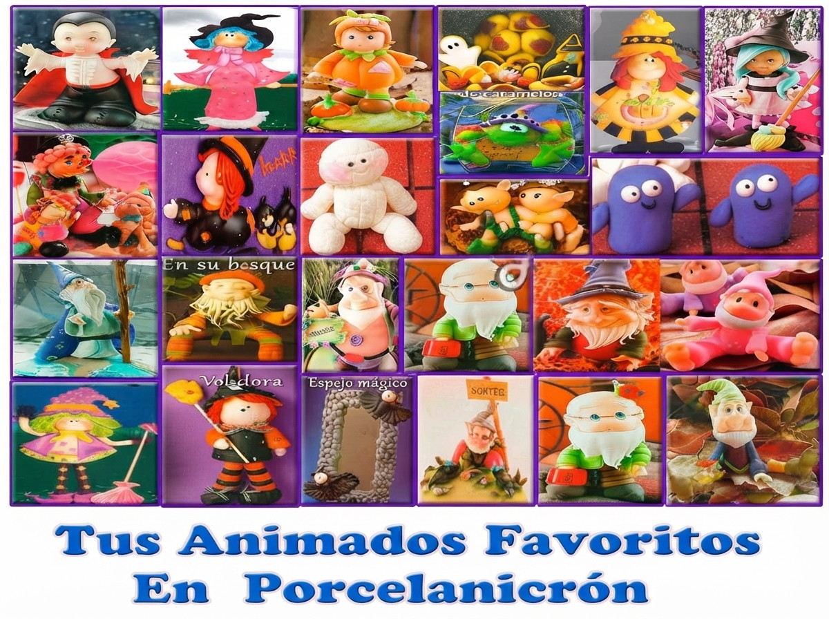 porcelanicron haloween figuras manuales