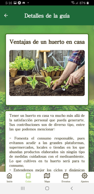 Detalle de las guías