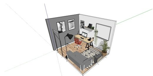 Design a Home Office in your Browser with Sketchup Free 2021 - Beginners 3D modeling