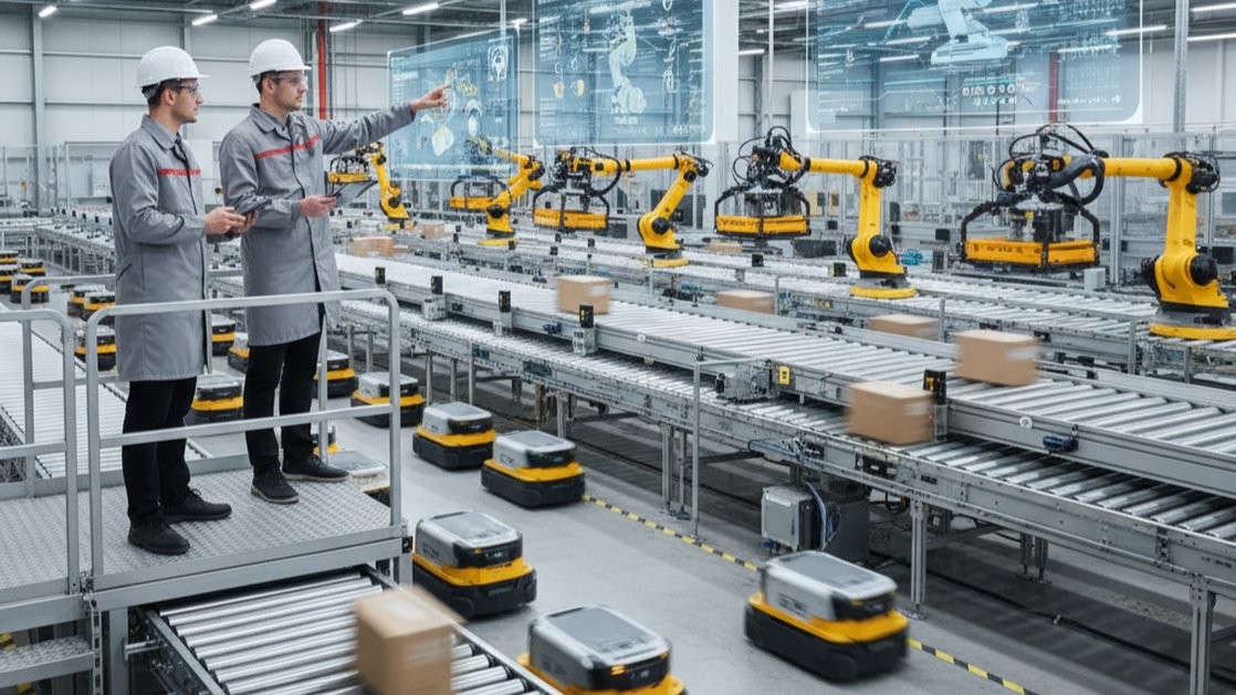 Роботизация склада и AGV системы с автономными роботами для автоматизации складских процессов