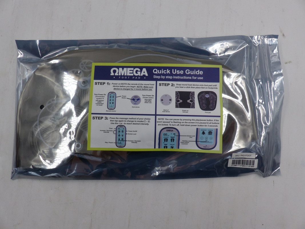 OMEGA FOOT STIMULATOR PADS EMS MASSAGER PAD-FOOT