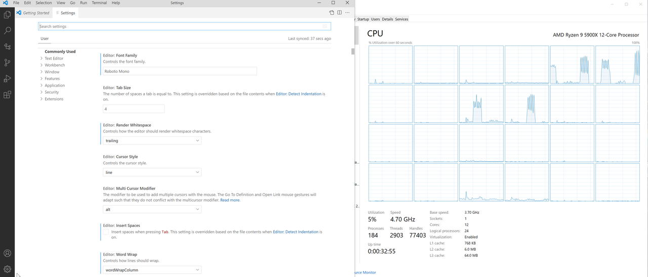 High CPU usage when settings UI is opened · Issue #126126 · microsoft ...