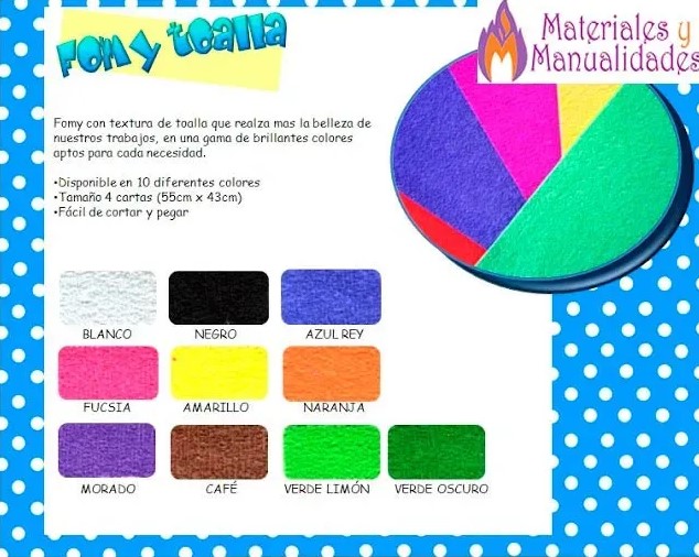 Foami Toalla goma eva textura peluche fomy para manualidades