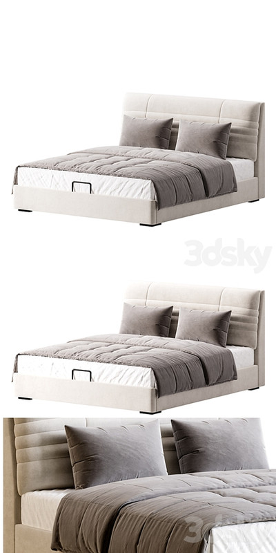 Beige Upholstered Modern Headboard