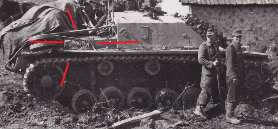 Sturmgeschütz STUG III mit Namen KÜHNE an der Fr