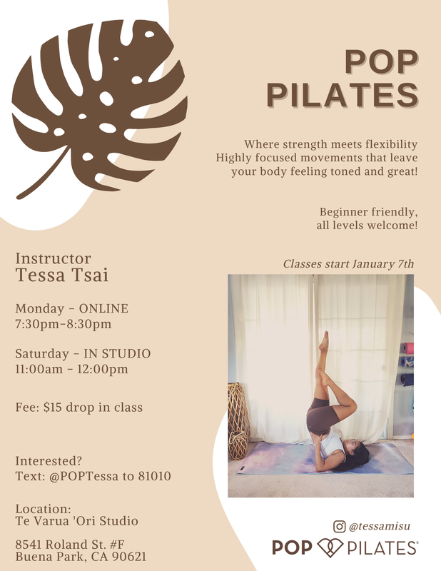 POP Pilates Jan 7 Classes