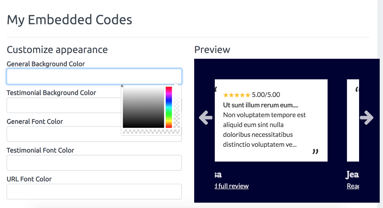 php trusted reviews embedded widget