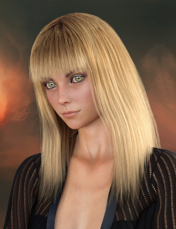 Hoku Hair for Genesis 8 and 8.1