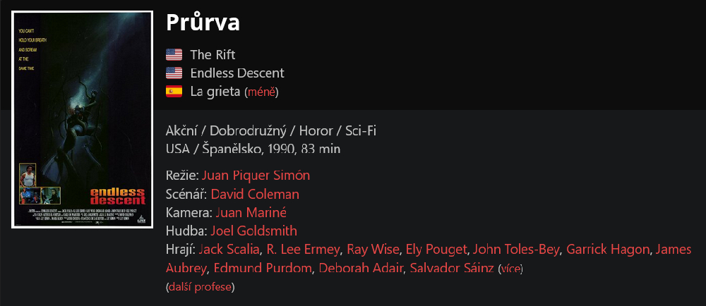 Průrva / The Rift (1990)