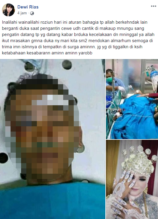 Posting-an pemilik akun Dewi Rias.