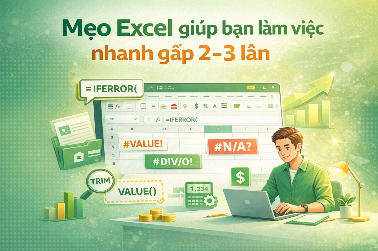 Mẹo Excel Giúp Bạn Làm Việc Nhanh Gấp 2–3 Lần