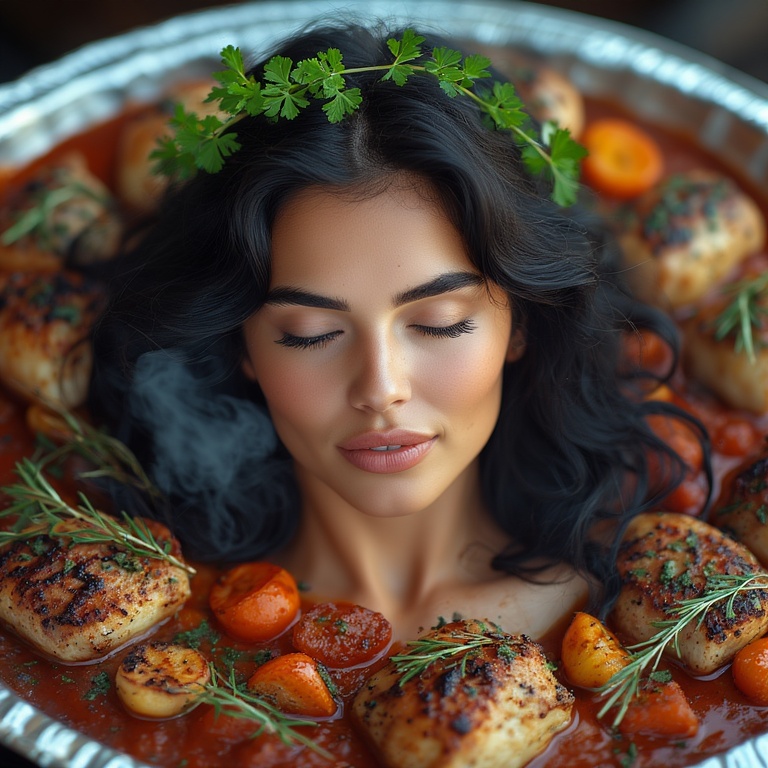 Garden wedding wom served Black hair head 0 06