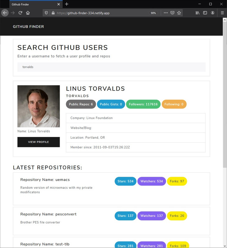 GitHub - Pratham82/Github-finder: This is is github user finder, made ...