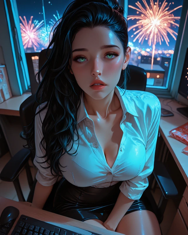 Kira in the office