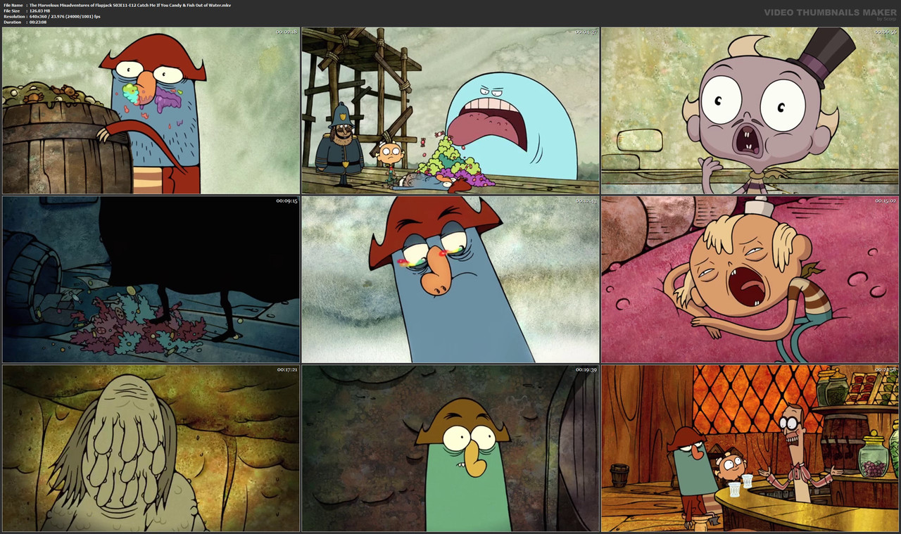 The Marvelous Misadventures of Flapjack S03E11-E12 Catch Me If You Candy & Fish Out of Water.mkv