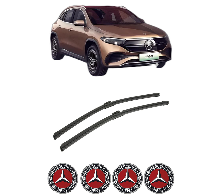 Set stergatoare auto MERCEDES-BENZ EQA (H243) din 2021-2022, pentru parbriz auto, 2 bucati, Bosch Aerotwin, din cauciuc siliconat rezistent, 4 Stickere Auto MERCEDES-BENZ