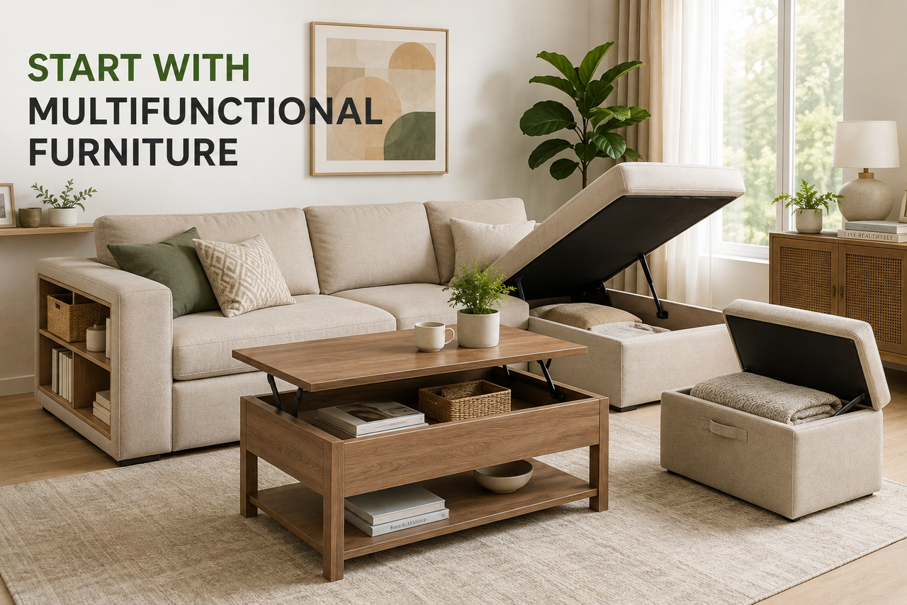 Start With Multifunctional Furniture