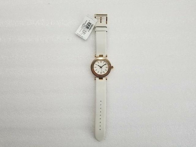 TORY BURCH CLASSIC T IVORY DIAL WHITE LEATHER STRAP LADIES  display picture 3