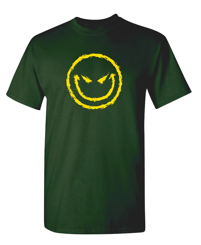 Evil Smile Face Sarcastic Humor Graphic Novelty Funny T Shirt Unisex Graphic product image view 9