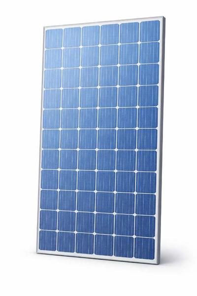 `Light blue polycrystalline solar panel with square cells for residential and commercial solar systems