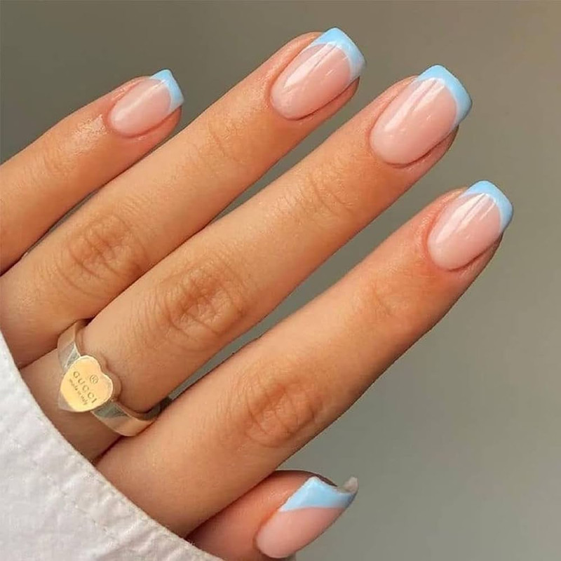 Blue colour nail art designs