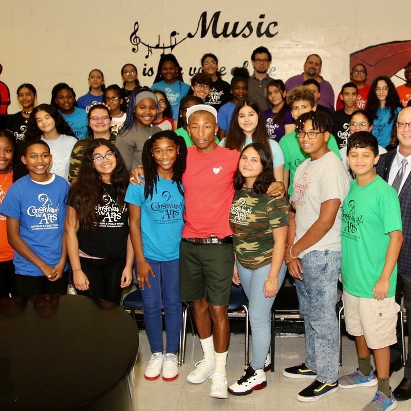 Pharrell At The Arthur & Polly Mays Conservatory Of The Arts In Goulds, Florida (2019)
