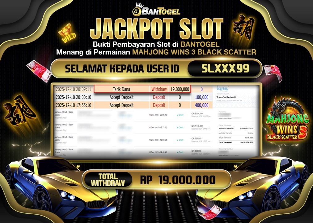 BUKTI JACKPOT LUNAS BANTOGEL