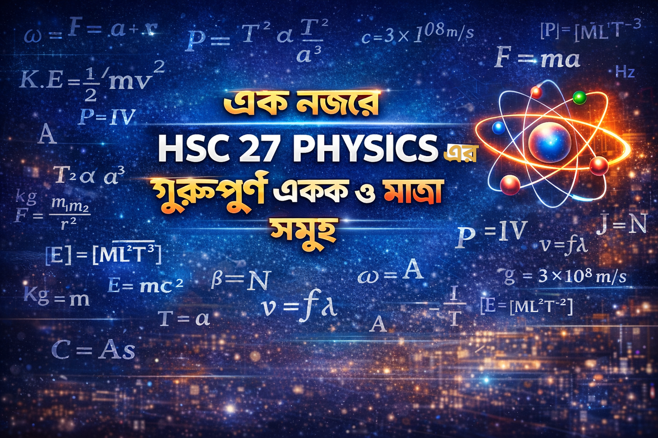 HSC 27 Physics Important Units and Dimensions PDF