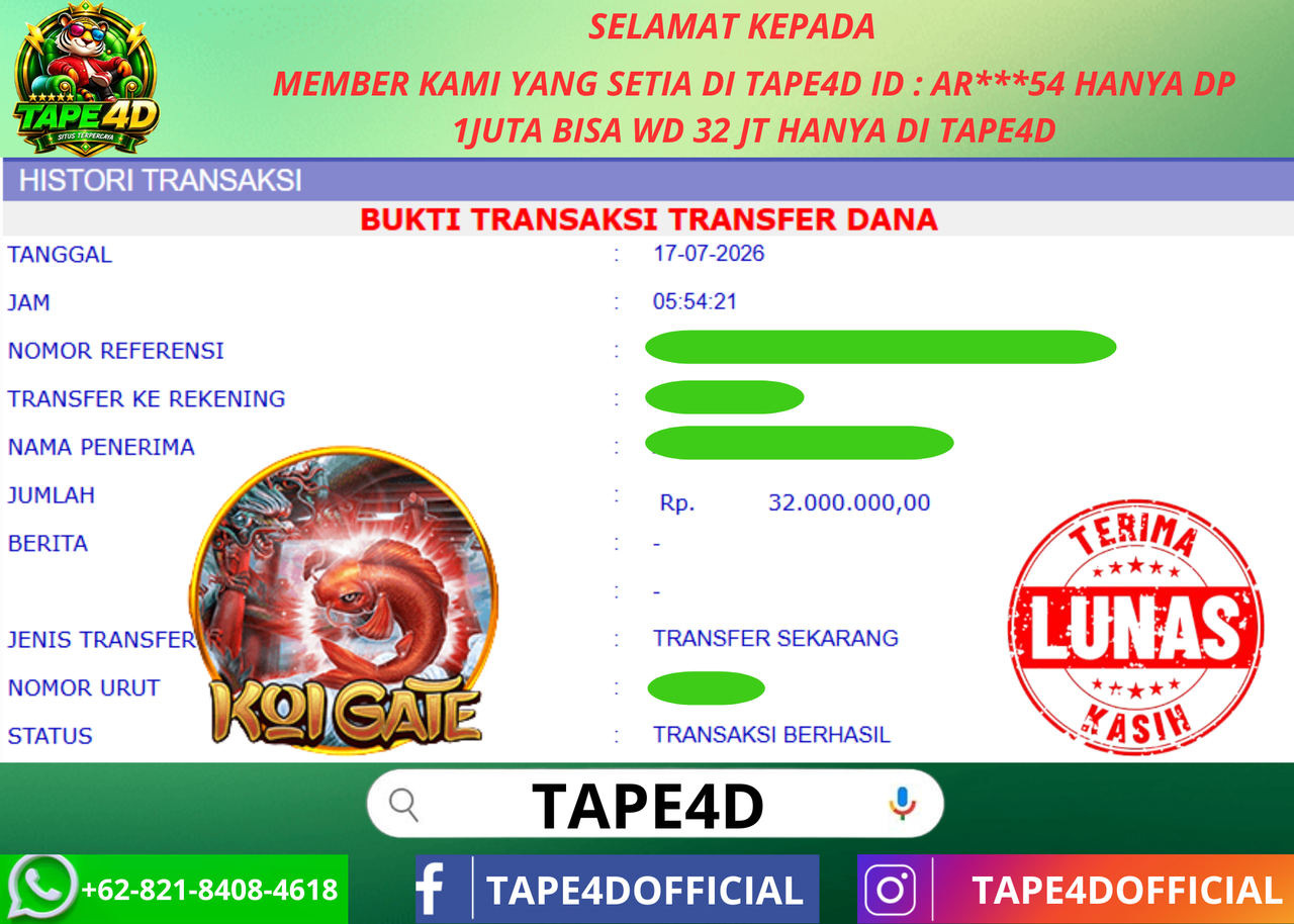 TAPE4D KOI GATE HABANERO 32.000.000-LUNAS