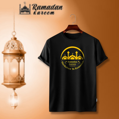 ইসলামিক ক্যালিগ্রাফি ডিজাইন কটন হাফহাতা টিশার্ট