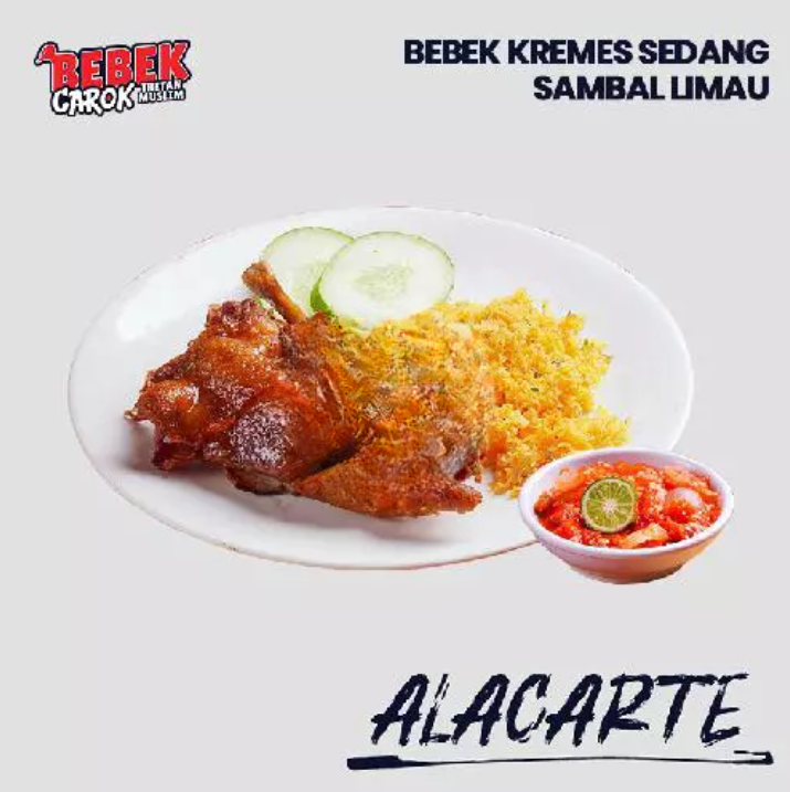 Ala Carte Bebek Sedang Kremes Sambal Limau