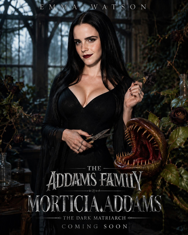 Emma Watson Morticia Addams