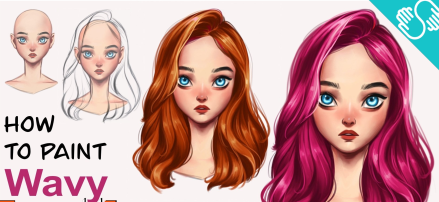 How to Paint Wavy Hair - Step by Step How to Paint Wavy Hair - Step by Step