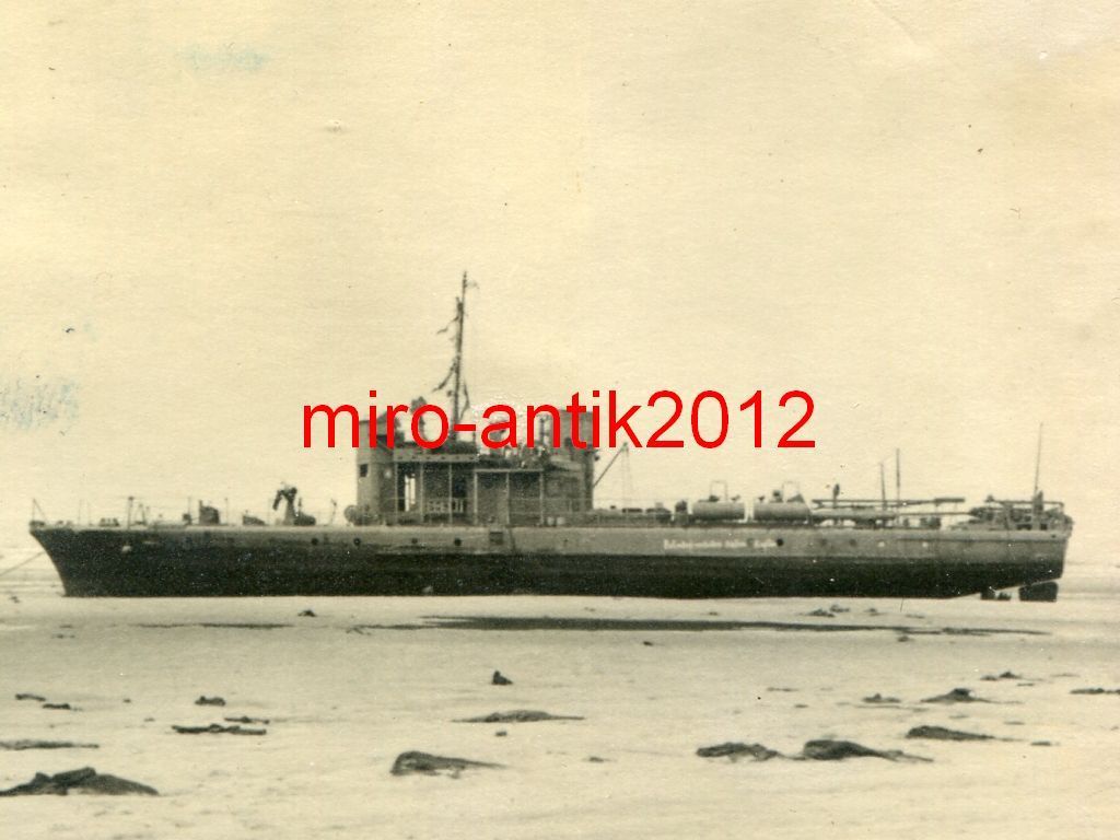Foto, Wehrmacht, Blick auf ein Schiff an der Küs