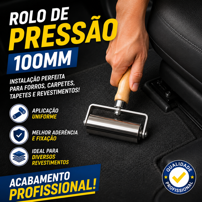 Applying automotive soundproofing mat with a roller for better adhesion