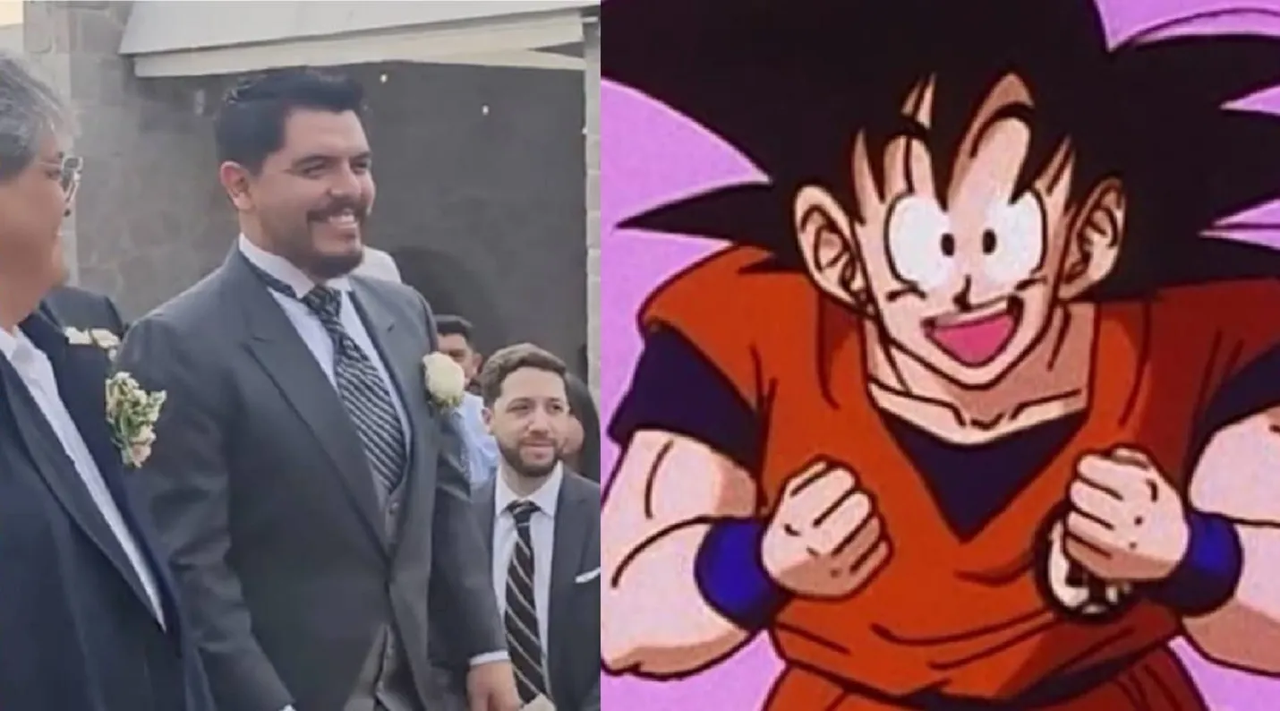 Novio elige tema de Dragon Ball para ir al altar y se hace viral: video