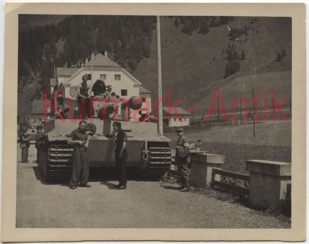Foto Wehrmacht Panzer Tiger I Grenze Österreich Italien Brenner 