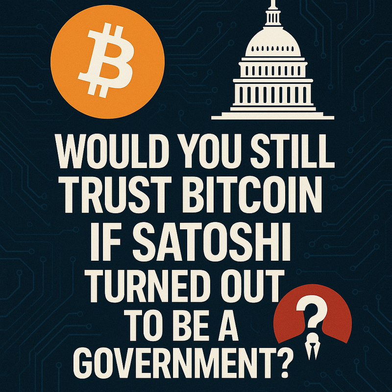 Would you still trust Bitcoin if Satoshi turned out to be a government?